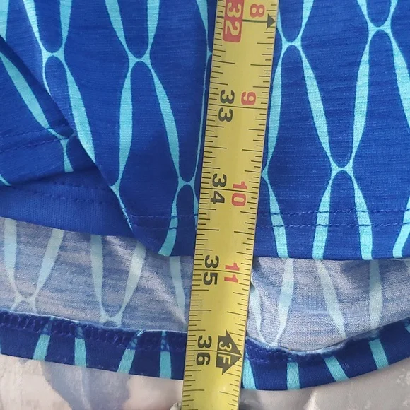 41 Hawthorn Small Blue and Aqua Faux Wrap Dress - Picture 10 of 11